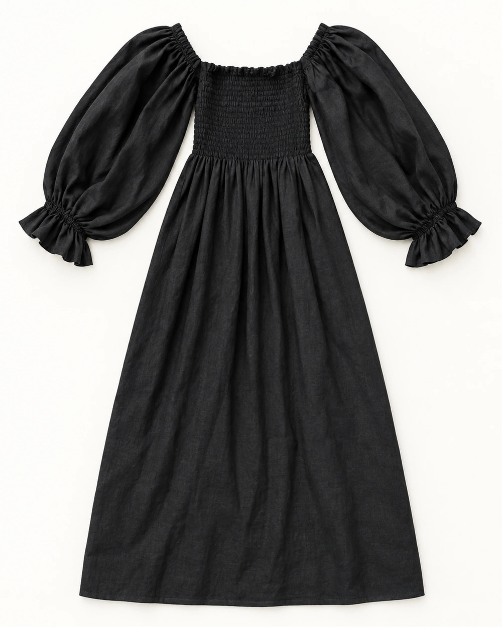 Sleeper Atlanta Linen Dress in Black